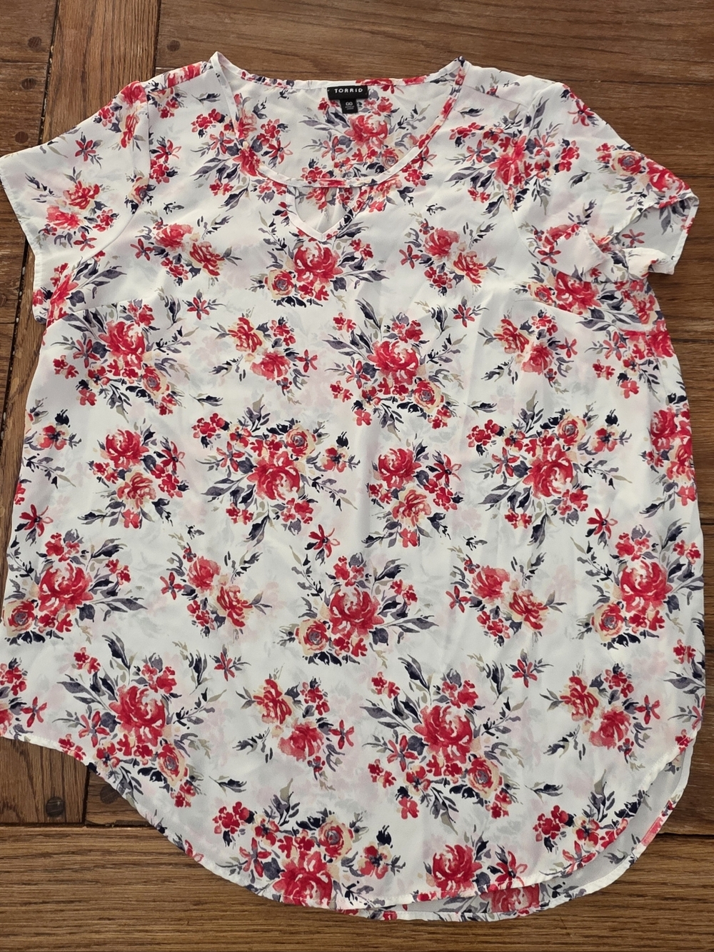 TORRID Floral Blouse Size 00 Like New
